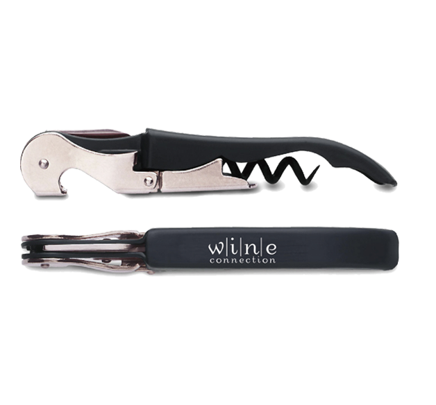 Wine Opener - SS Corkscrew with Wine Connection Logo